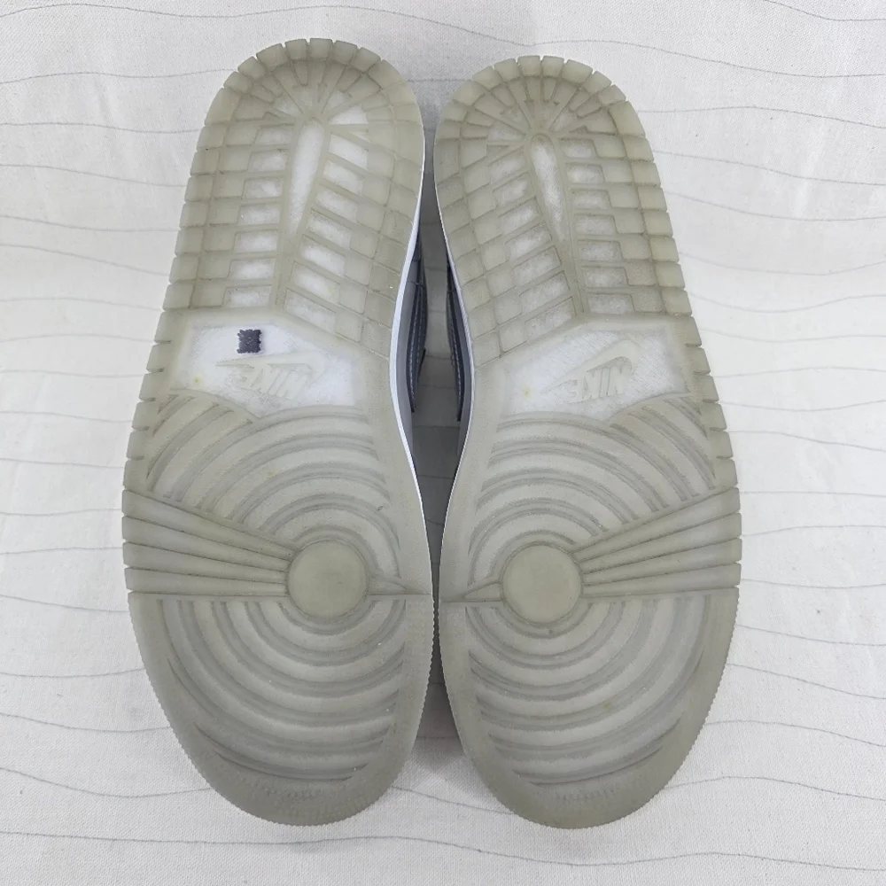 Air Jordan Mens 1 SE Low Patent Cool Grey White Sneakers Shoes HF3148-011 Sz 8.5